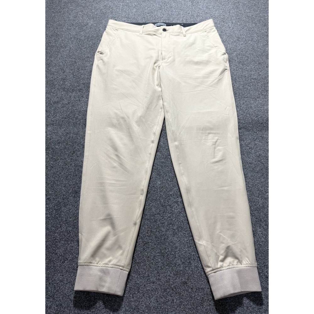 VRST Pants Men 36x29 Beige Jogger Stretch Chino Tapered Golf Performance Stretch